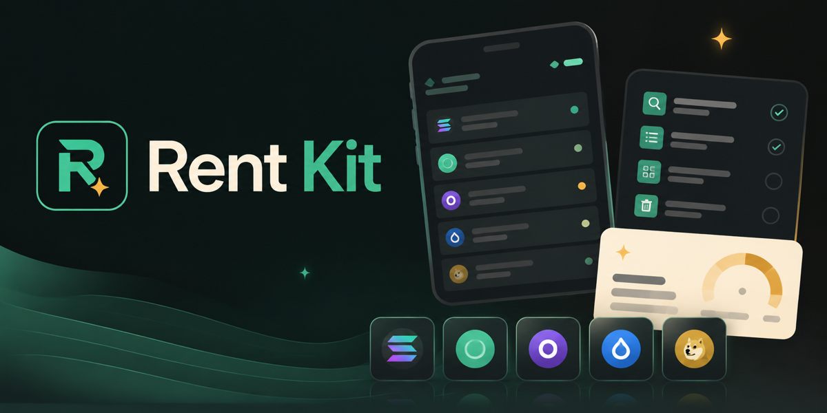 Rent Kit token account cleanup visual